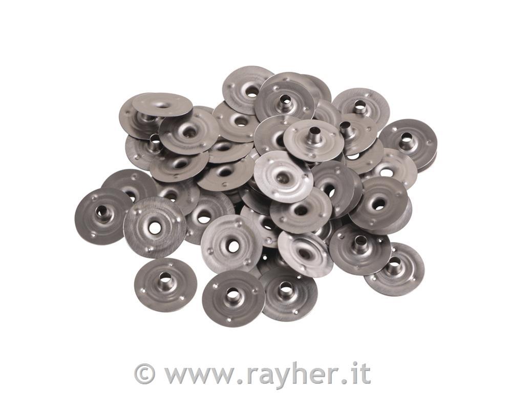 piastra met per stoppini15 mm o, busta 50 pz