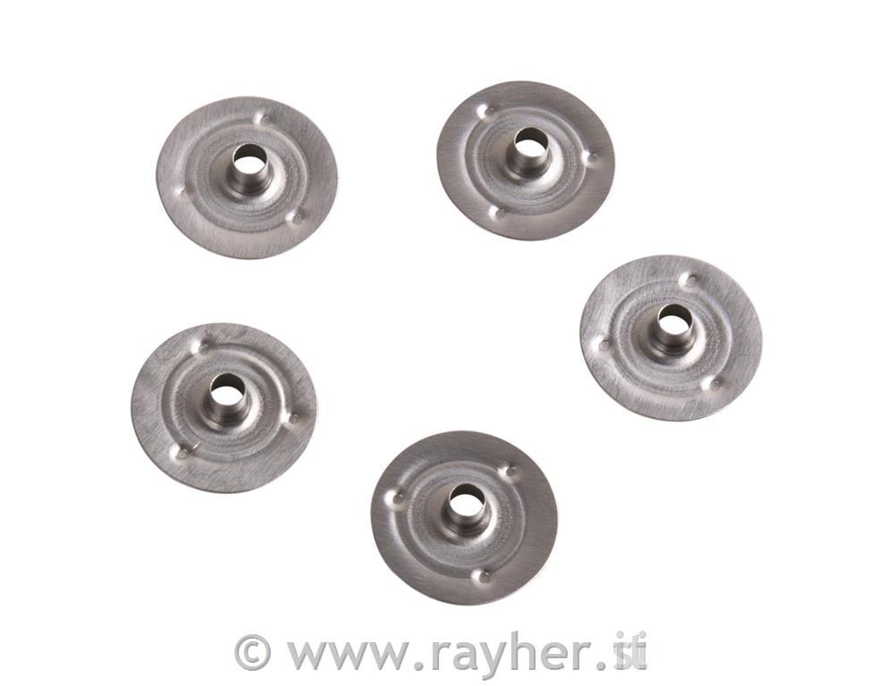 piastra met per stoppini15 mm o, busta 50 pz