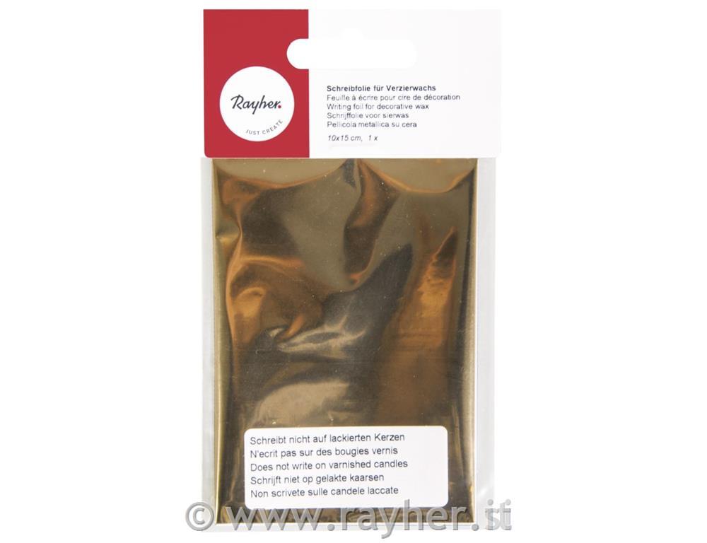 Folija za pisanje po svečah, zlata, 1 kom. (10x15 cm)