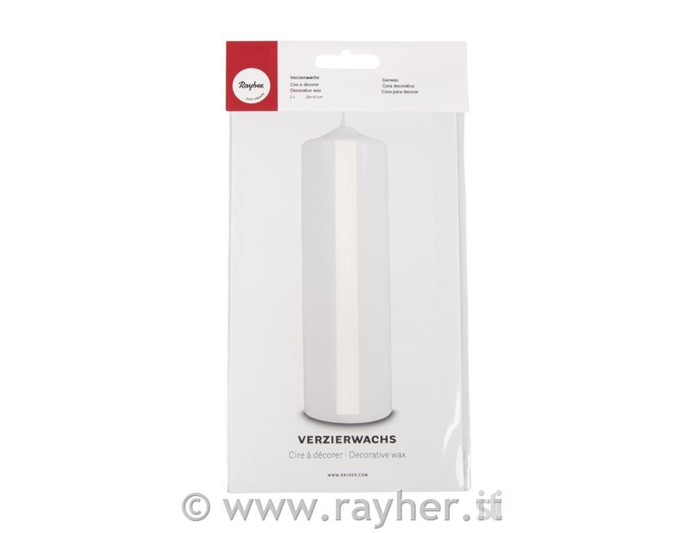 Voščena folija za dekoracijo, 20x10 cm, bela, 2 kom.