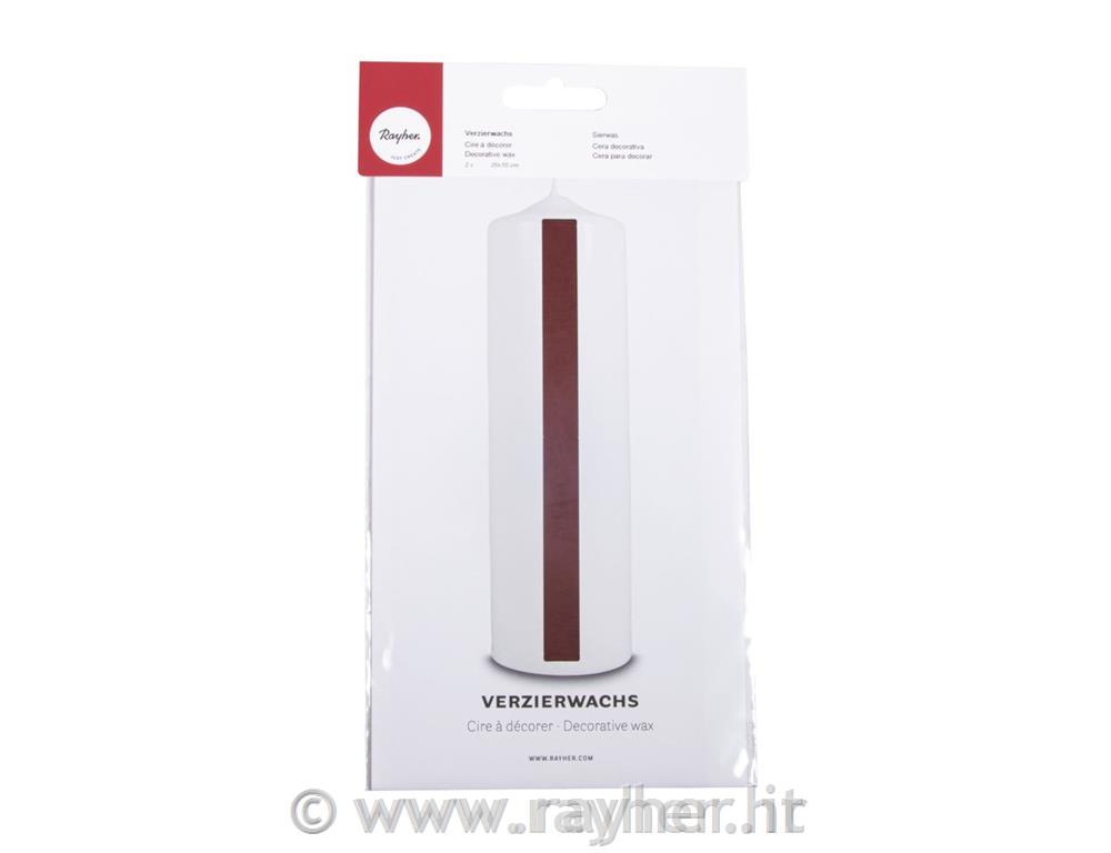 Cera decorativa20x10cm, bus.blis. 2pzrosso vino