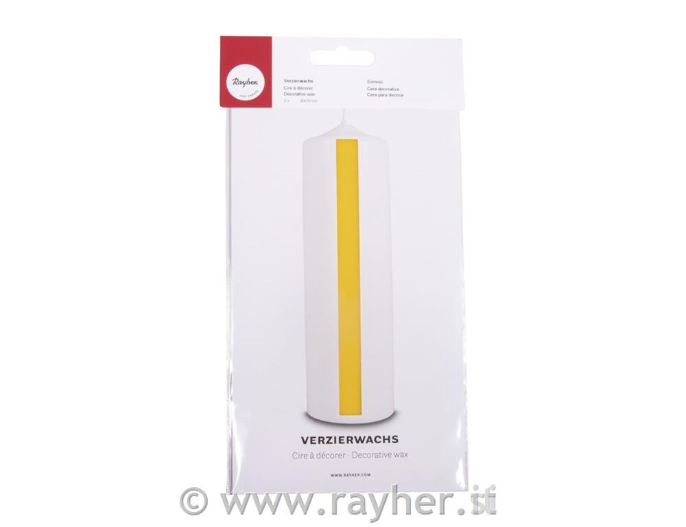 Voščena folija za dekoracijo, 20x10 cm, koruzno rumena, 2 ko