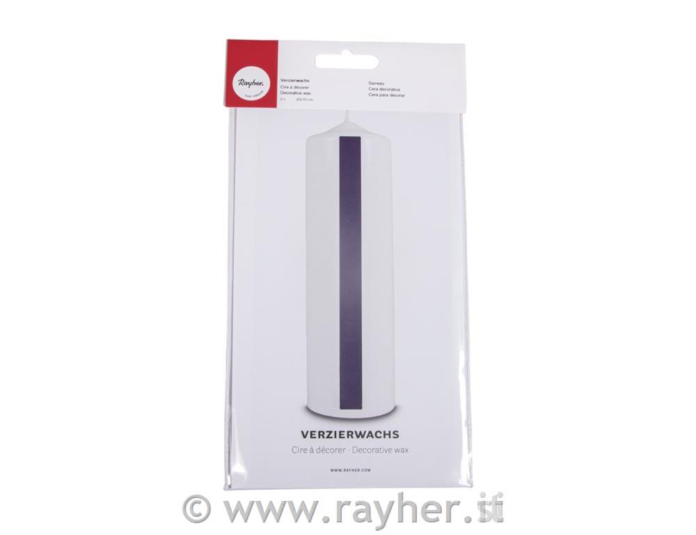 Cera decorativa20x10cm, bus.blis. 2pzlilla scuro