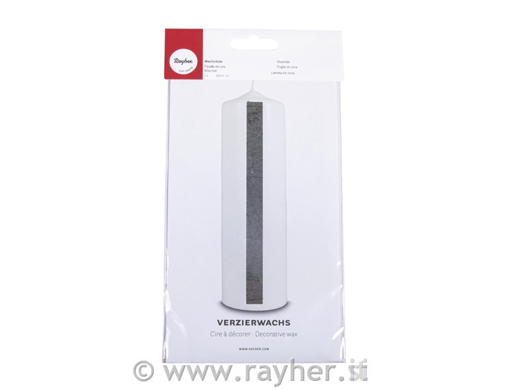 Decorative wax foil, 20x10 cm, oxidized