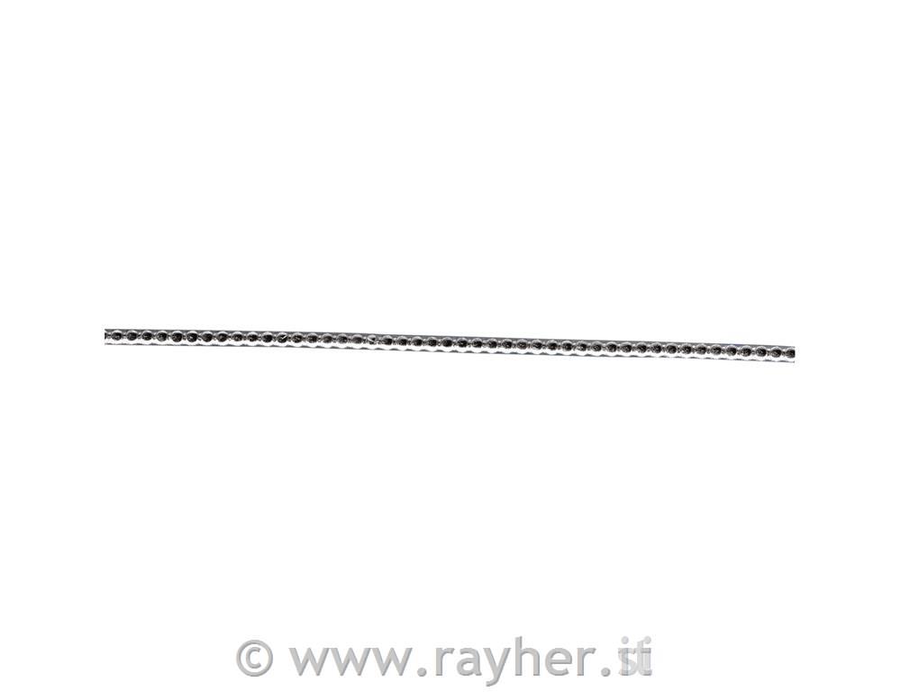 Strisce di cera di perle20x0,4cm, busta 6 pzargento