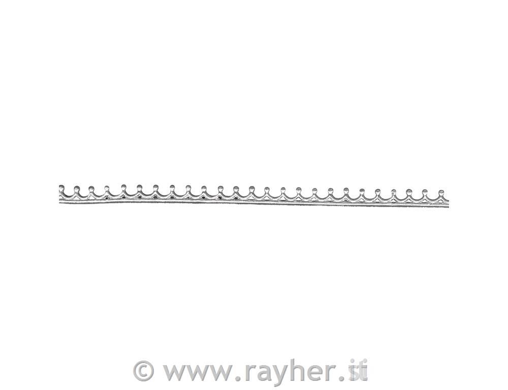 Wax braiding, 19 cm, silver, tab-bag 2 p