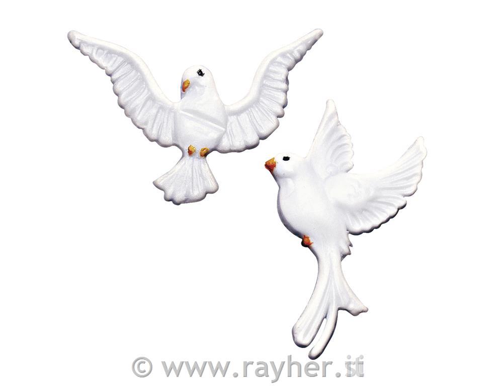 Motivi in cera: colomba, dipintaBusta 2 pezzi