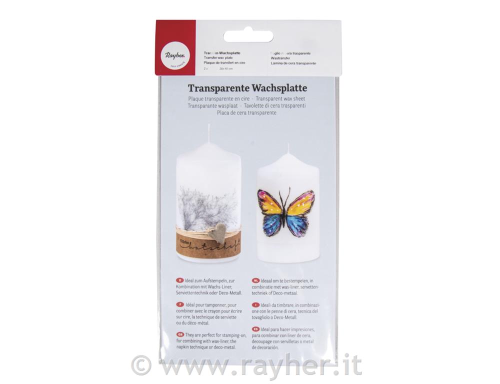 Transfer wax plate, 20x10 cm, tab-bag 2