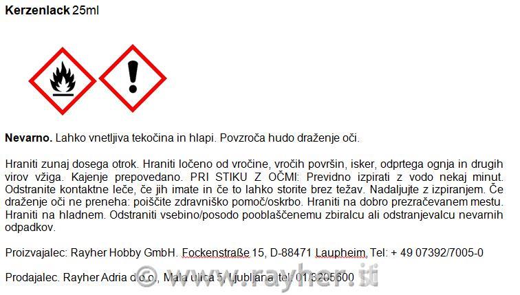 Candle varnish shiny, 25 ml