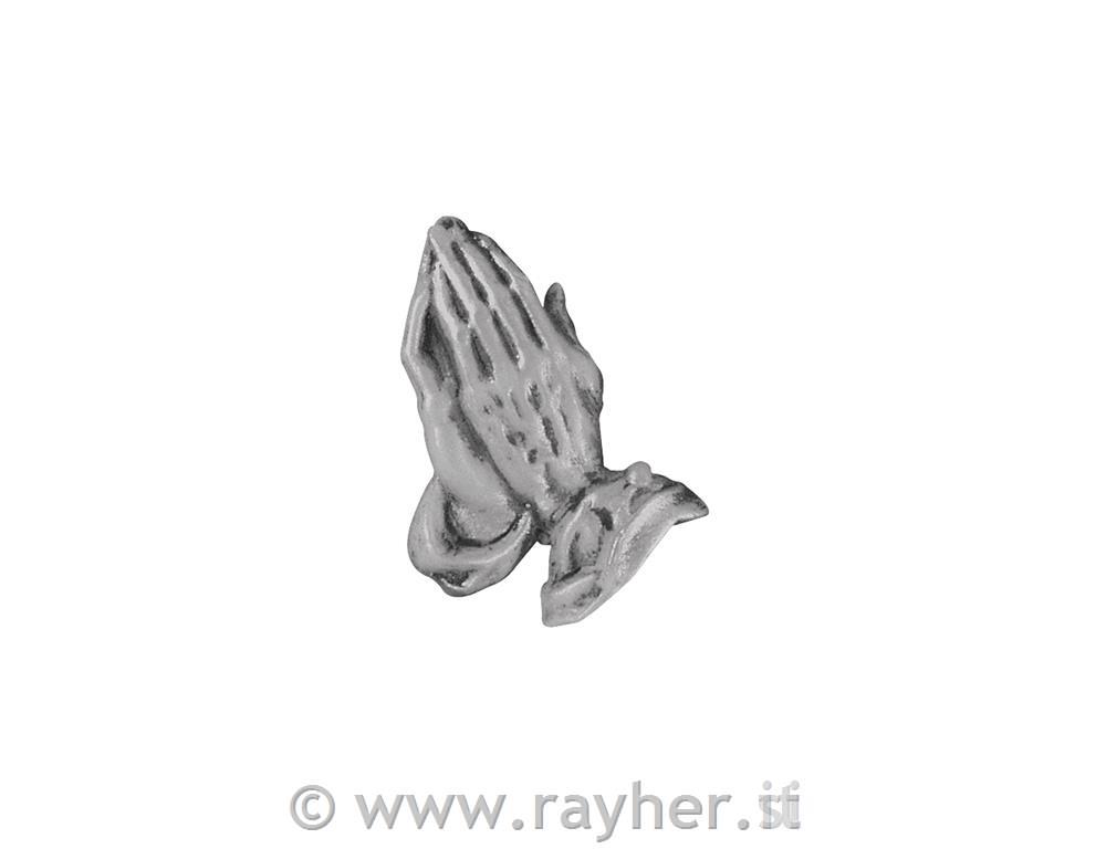 Wax motif: Praying hands, 5 cm, silver,