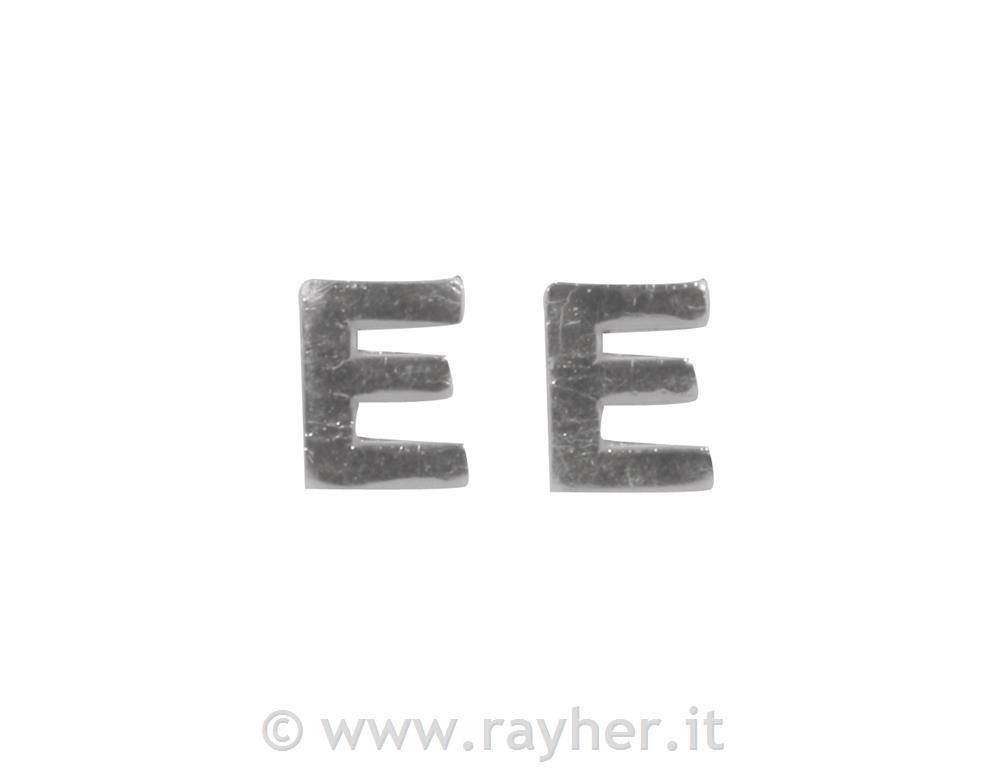Lettere di cera -E-9mm,busta 2 pzargento