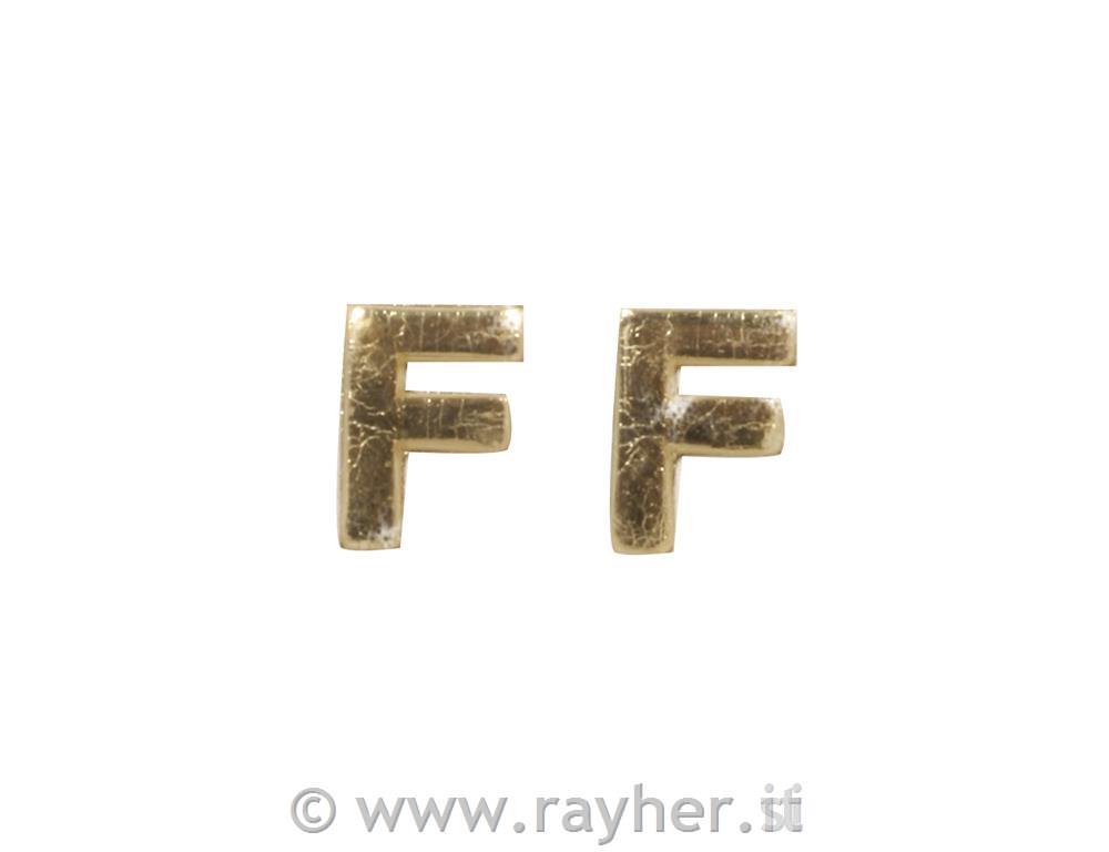 Lettere di cera -F-9mm,busta 2 pzoro