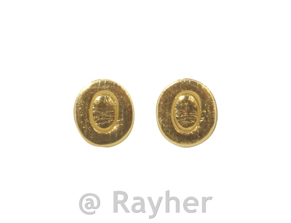 Wax letters, 9 mm, O, gold, tab-bag 2 pc