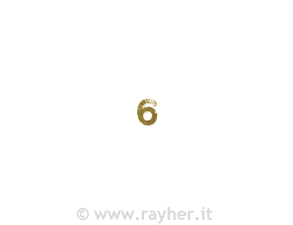 Numeri di cera -6-9mm,busta 2 pzoro