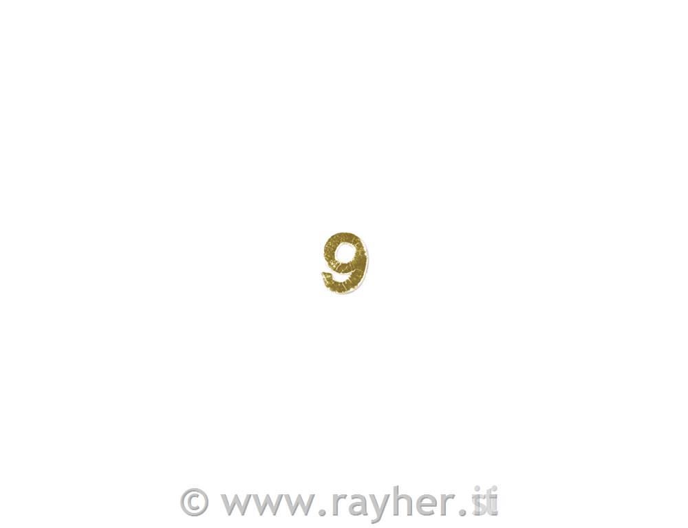 Numeri di cera -9-9mm,busta 2 pzoro