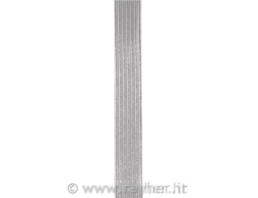 Wax decoration stripes, silver, 20 cm, 3