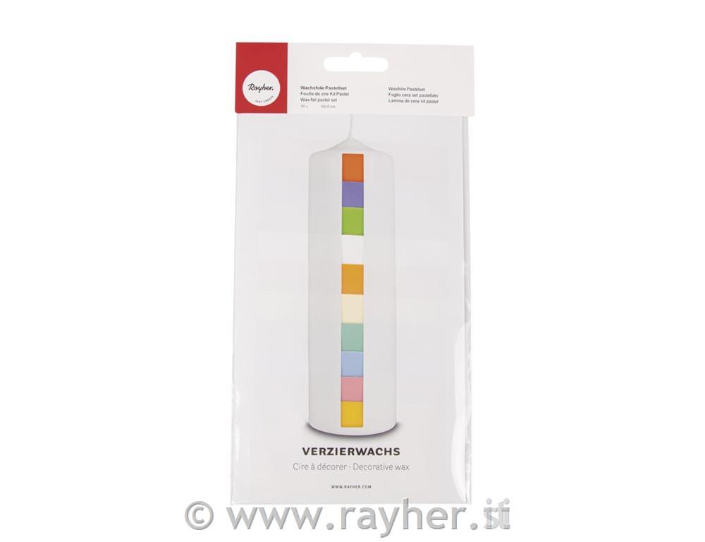 Wax foil pastel set, 10x5cm, 10 colours