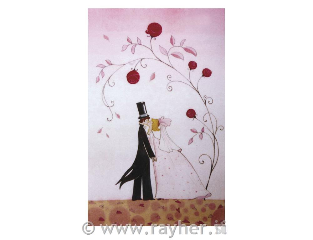 Motiv iz voščene folije, poročni par