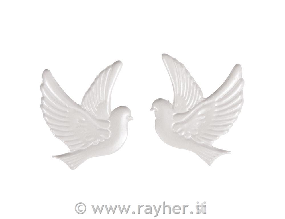 Motivo cera: colomba, 2pz, busta 2pzmadreperla