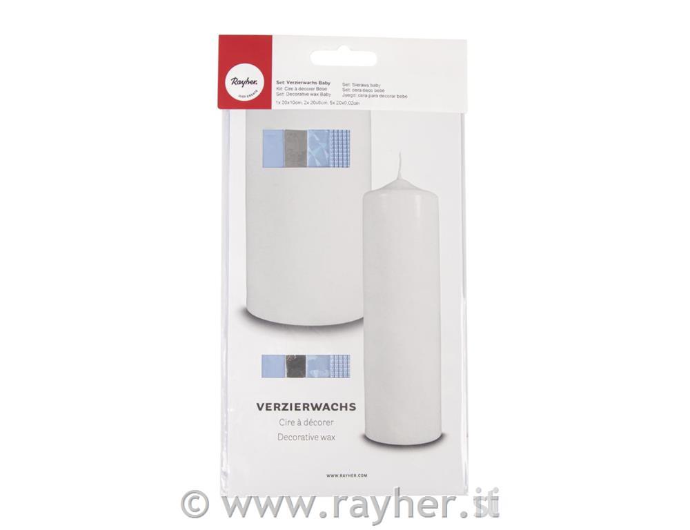 Voščena folija, modri in beli toni, 5 kosov,