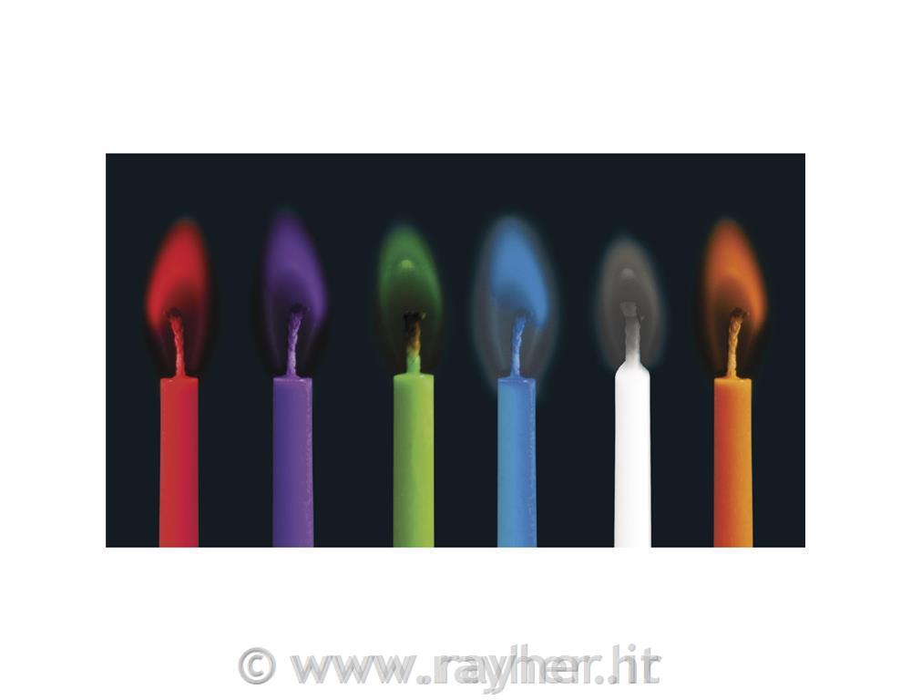 Svečke za rojstni dan z držali, 5mm, 5.5cm, 12 kos