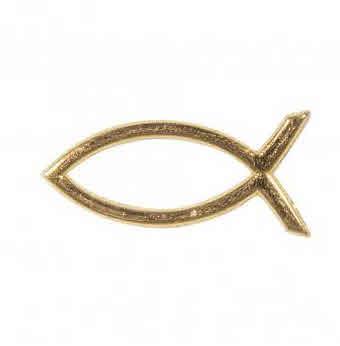 Voščeni motiv za sveče, Riba, zlata, 4x2cm