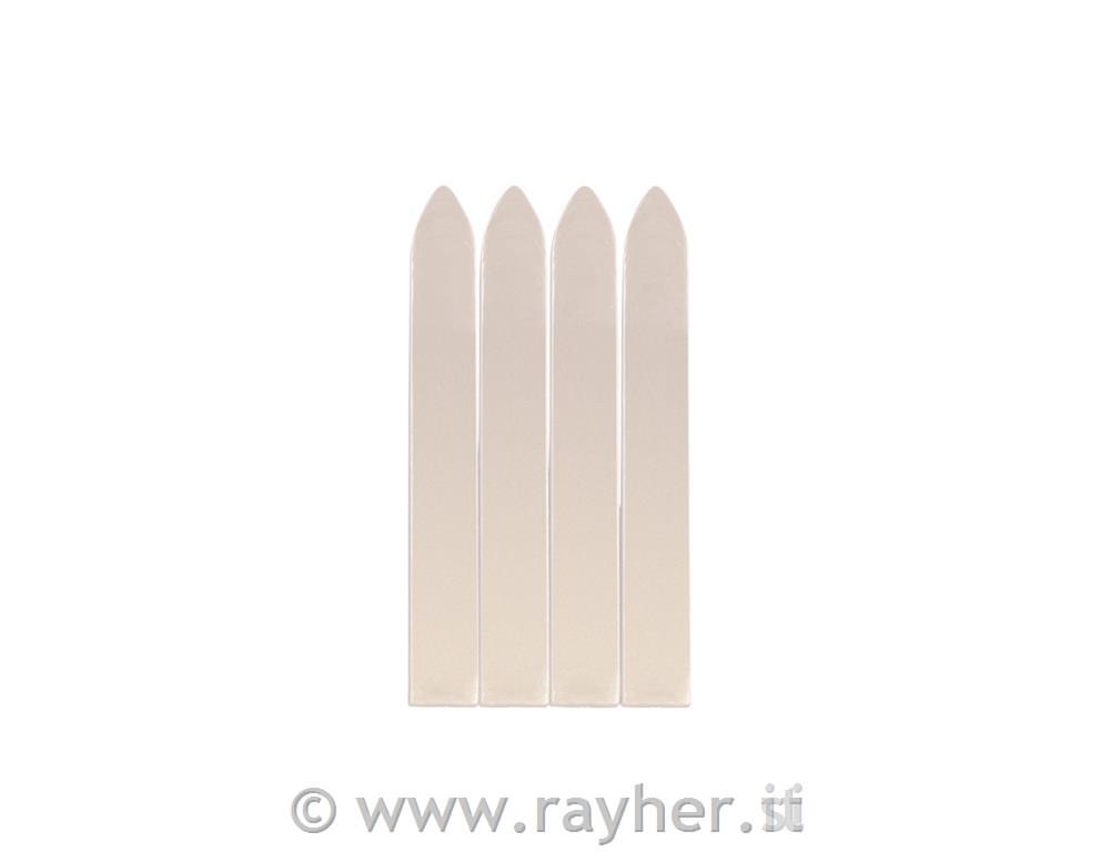 Sealing waxmetallic whiteSticks, each of 12g, tab-box 4 pcs