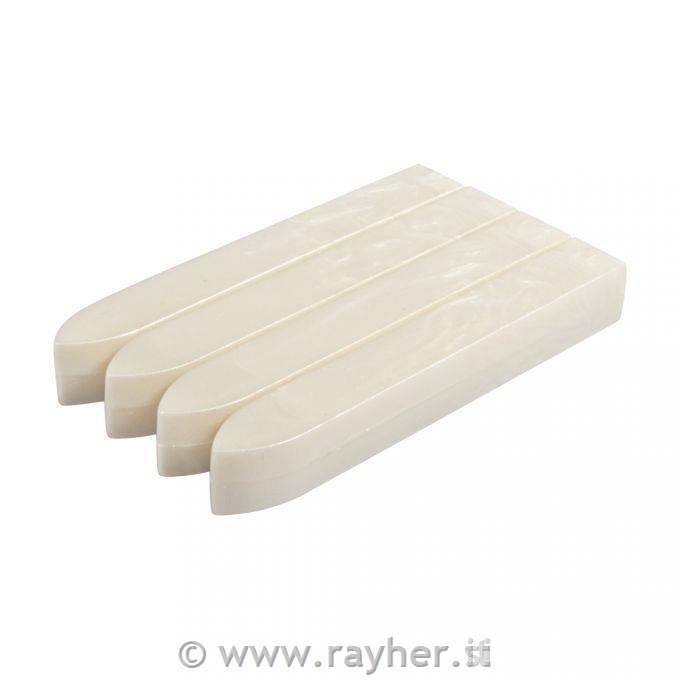 Sealing waxmetallic whiteSticks, each of 12g, tab-box 4 pcs