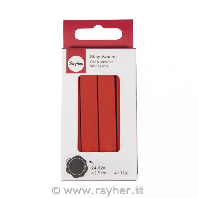Pečatni vosek, rdeč, 4 x 12g