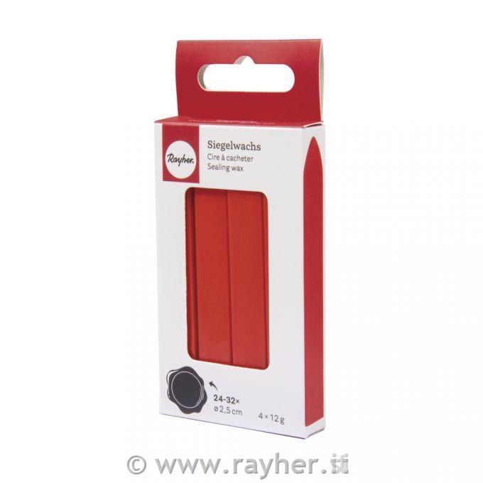 Pečatni vosek, rdeč, 4 x 12g