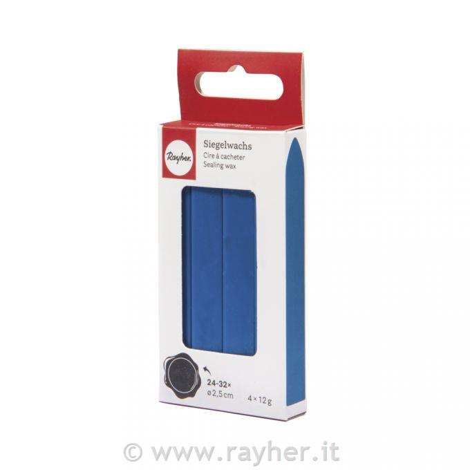 Cera per sigilli, blu royal, sticks á 12g, box blis. 4pz