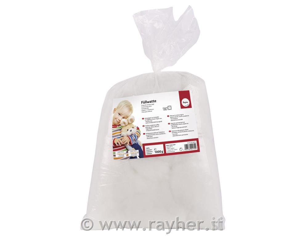 Ovatta d'imbottitura, altamente soffice,busta 1kg