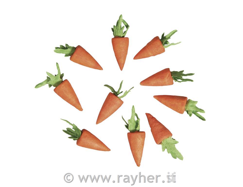Cotton wool carrot, 18 mm, tab-bag 10 pc