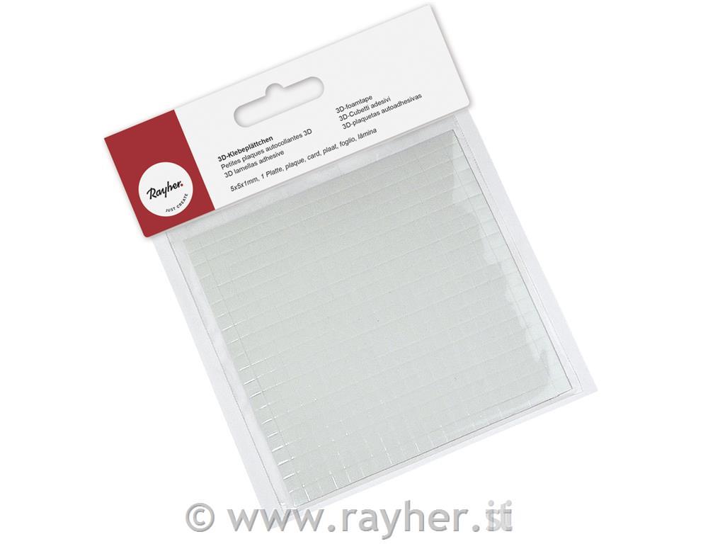 Blazinice 3D samolepilne, 5x5 mm, 100x100x2 mm, 400 kos