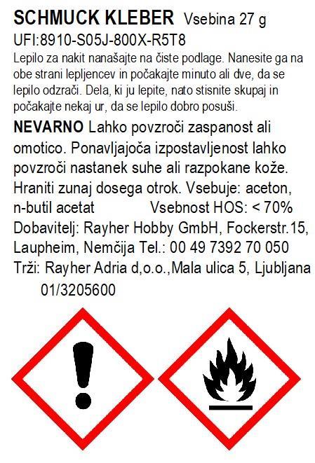 Glue for jewelleries, tube 27 g