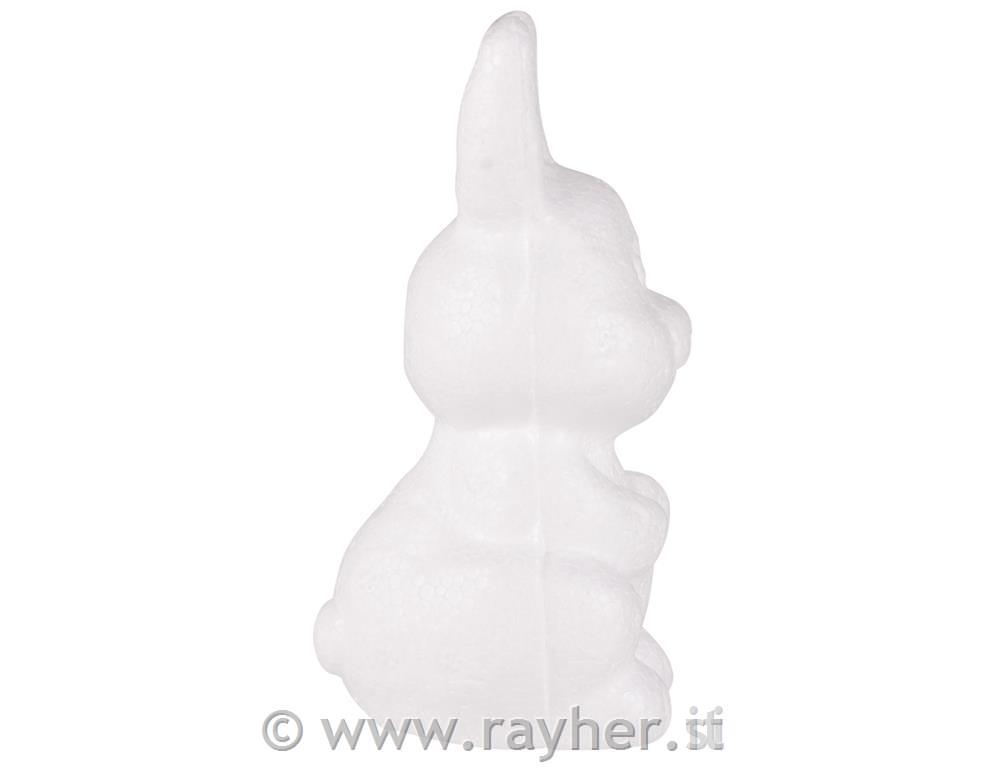 Coniglio di polistirolo in piedi, 8 cm