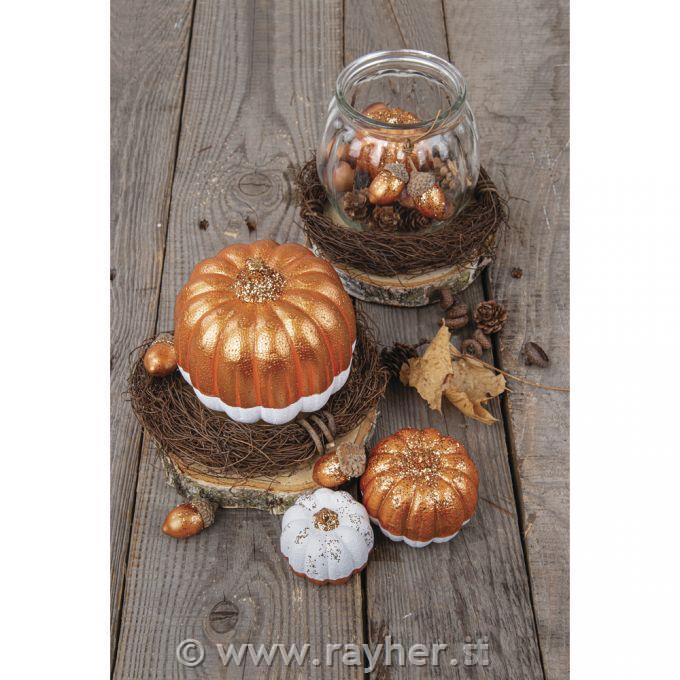 Styrofoam pumpkin 11x10cm