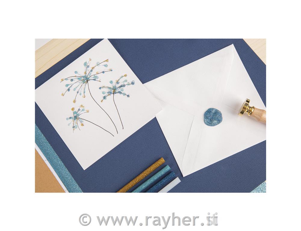 Lepilni vložki z blešč., mešane b.,fi 7,4mm, 10 cm, 10 kom