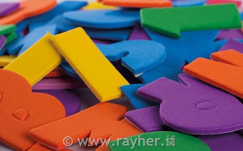 Crepla-lettere e numeriautoadesivi, scatola ca. 300 pezziassortiti