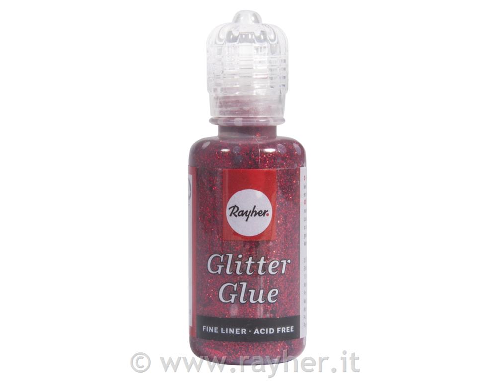 Glitter-Glue metallicoflacone 20 mlrosso vino