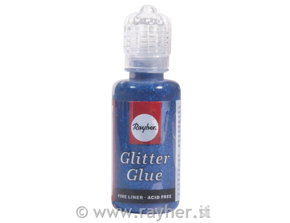 Lepilo z bleščicami metallic, safir modra, 20 ml
