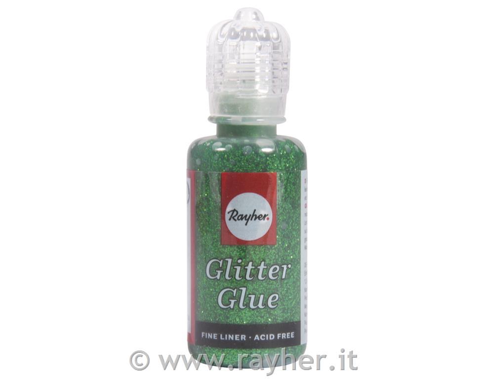 Glitter-Glue metallicoflacone 20 mlverde foglio