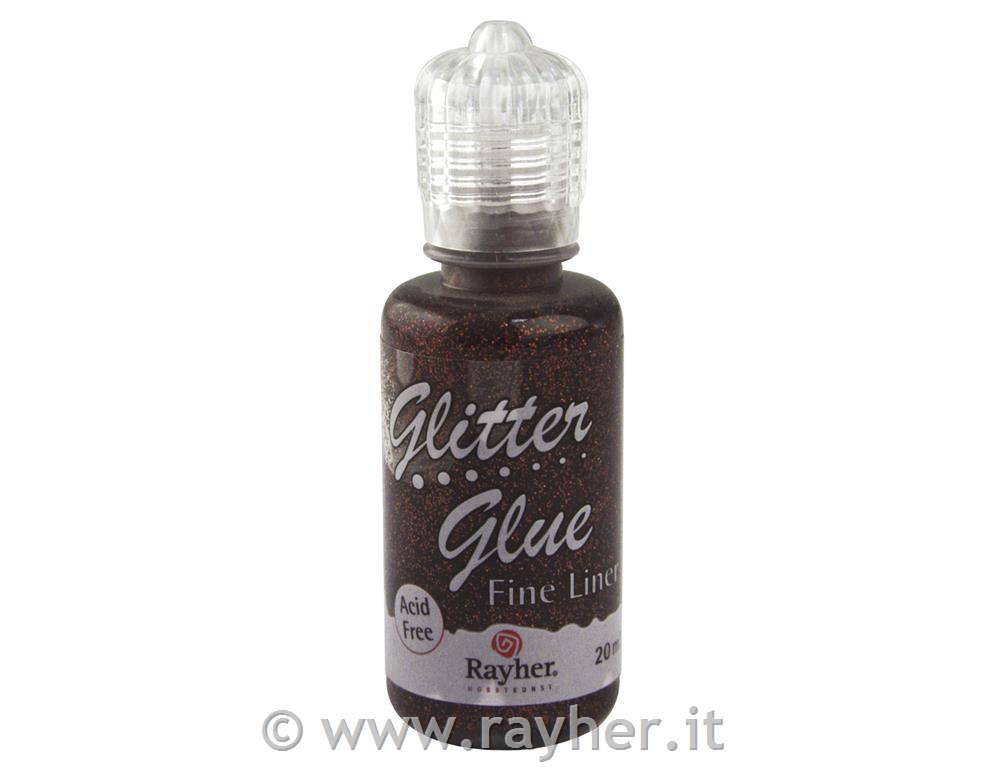 Glitter-Glue metallicoflacone 20 mlmocca