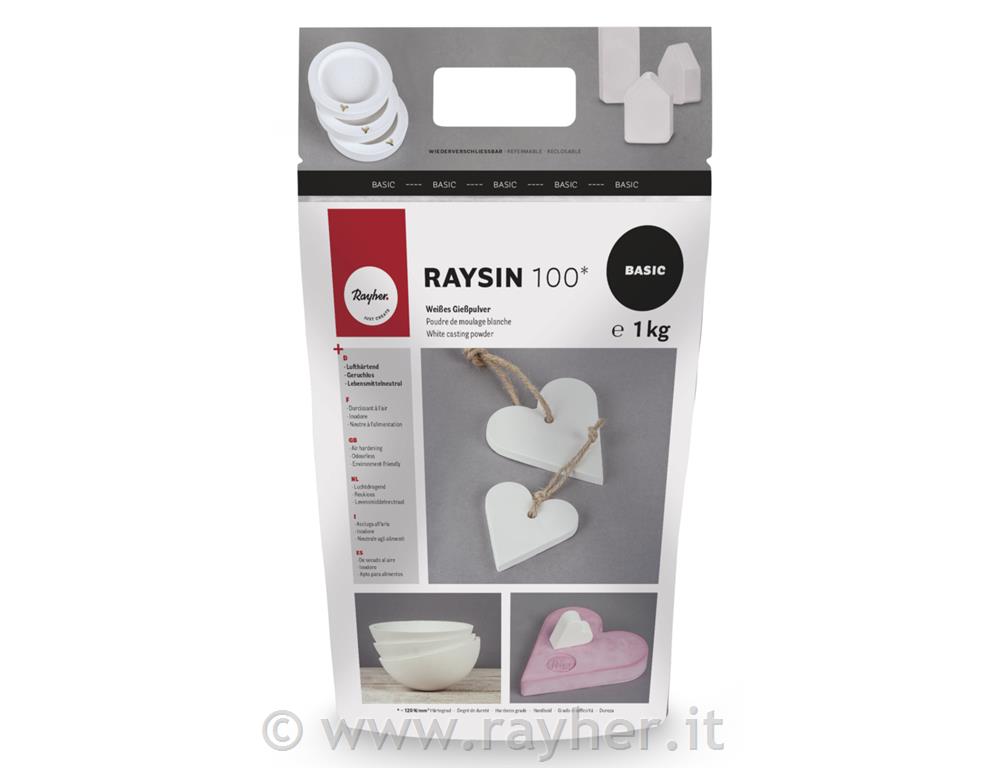 Polvere per stampi "Raysin" 100bianco, busta 1 kg