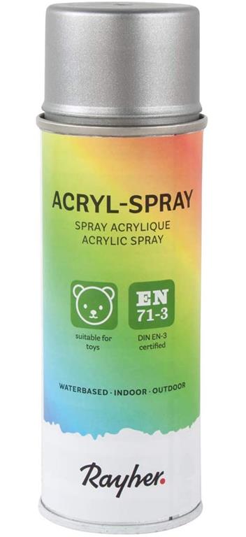 Spray acrilicobombola 200mlargento brill.