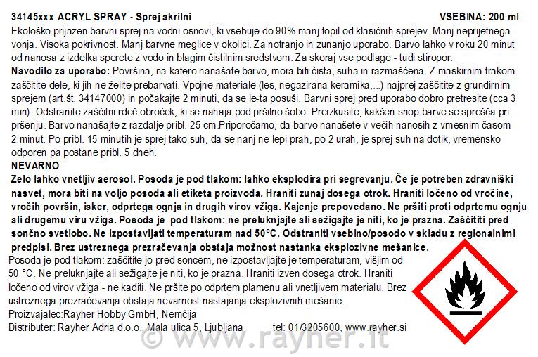 Spray acrilicobombola 200mlargento brill.