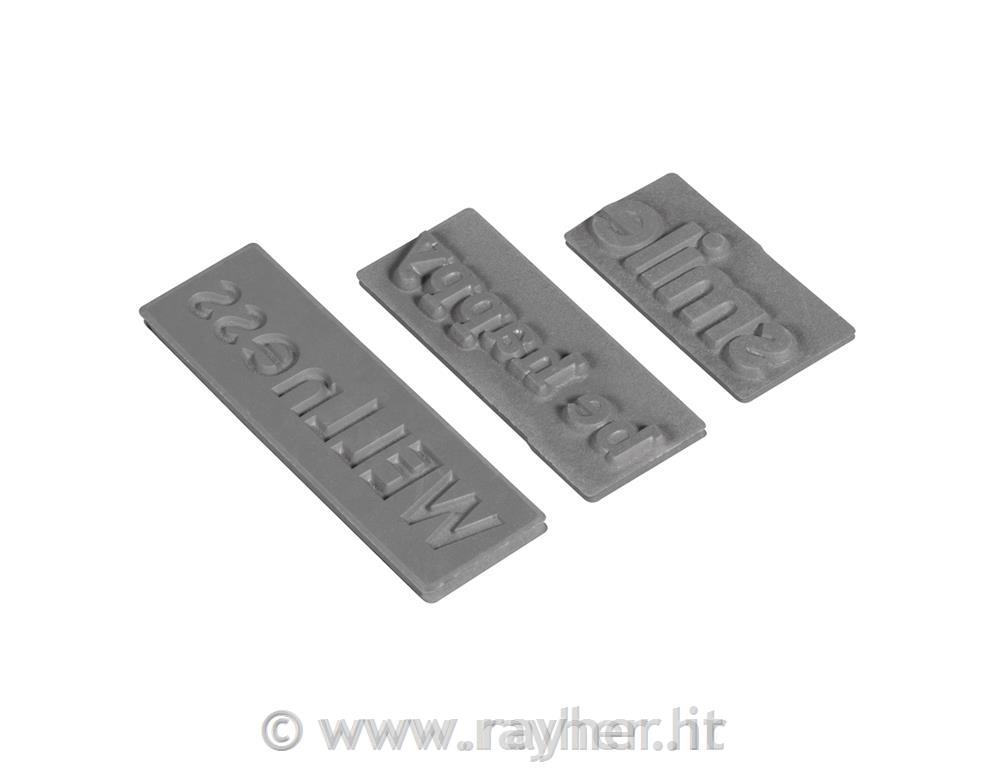 Labels "smile" ,"be happy", "WELLness"30x15mm, 40x15mm, 50x15mm, bus.blis.3pz