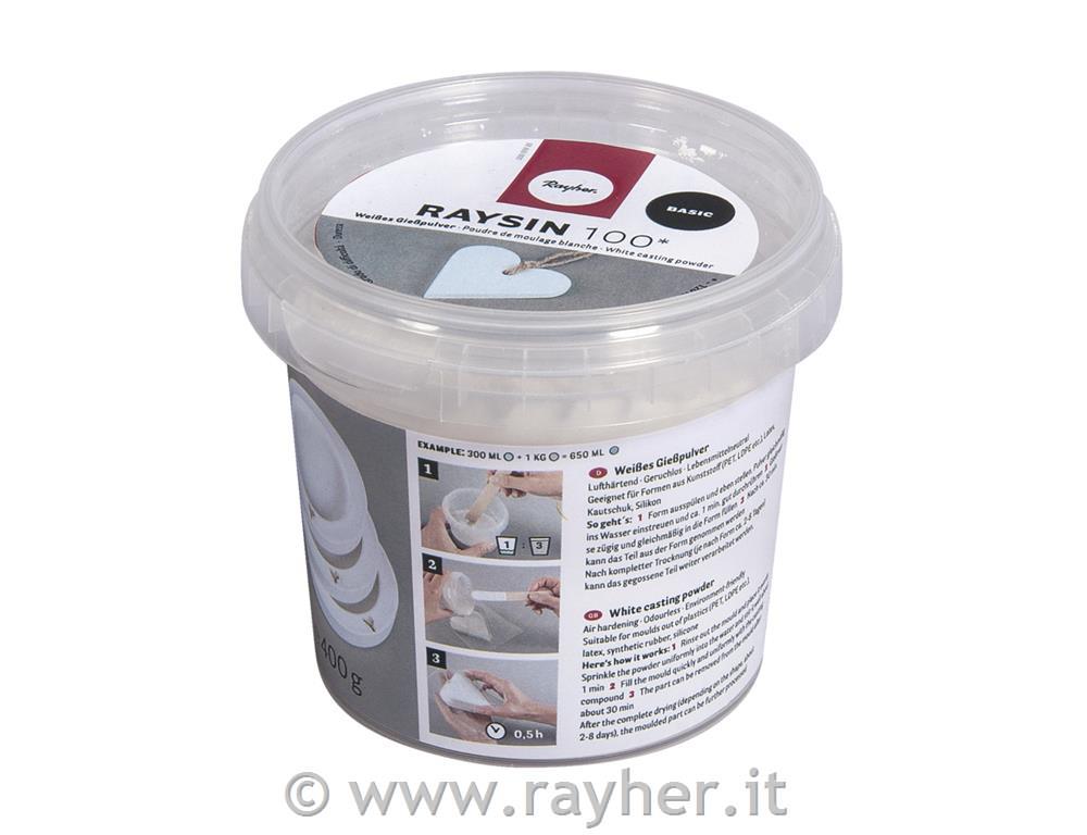 Polvere colata Raysin 100, bianco400g