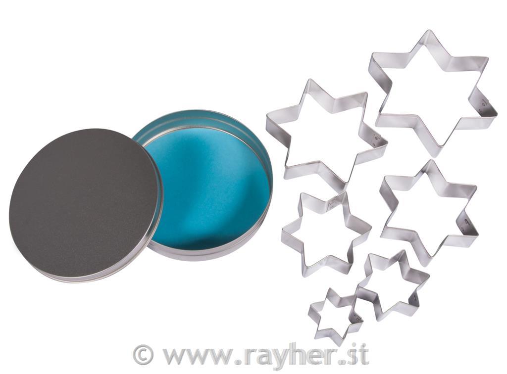 Formine stella p. deco, 3-9 cm, set 6pz