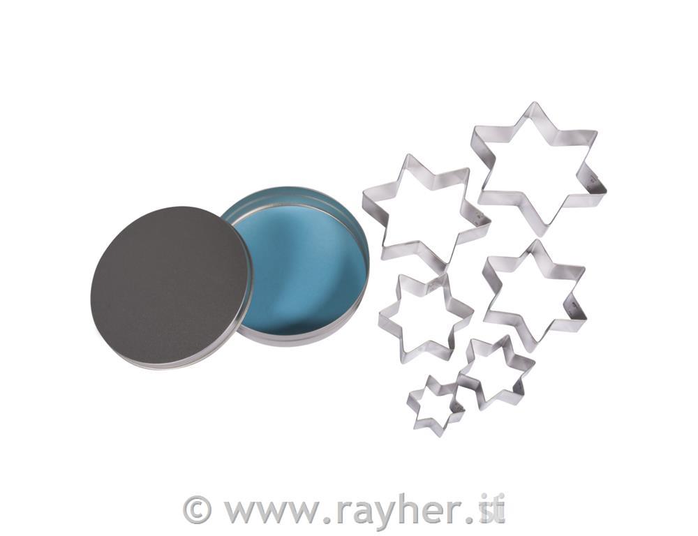 Formine stella p. deco, 3-9 cm, set 6pz